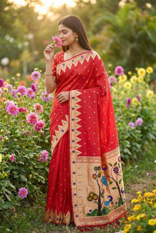 Anupama sindoor paithani top 5 Designer Sarees in Kolkata